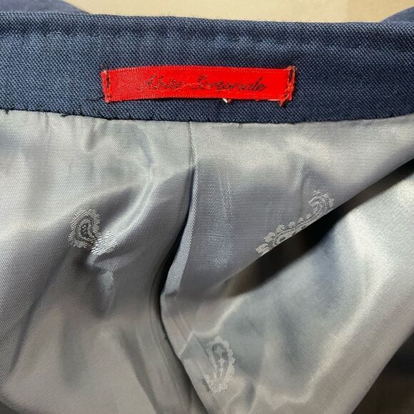 Bartorelli Napoli Blue Wool Notch Lapel Two Button Blazer Jacket 56R - Picture 12 of 15